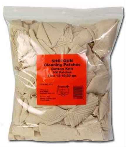Cotton Knit Cleaning Patches Shotgun - Bulk Bag 500 Per